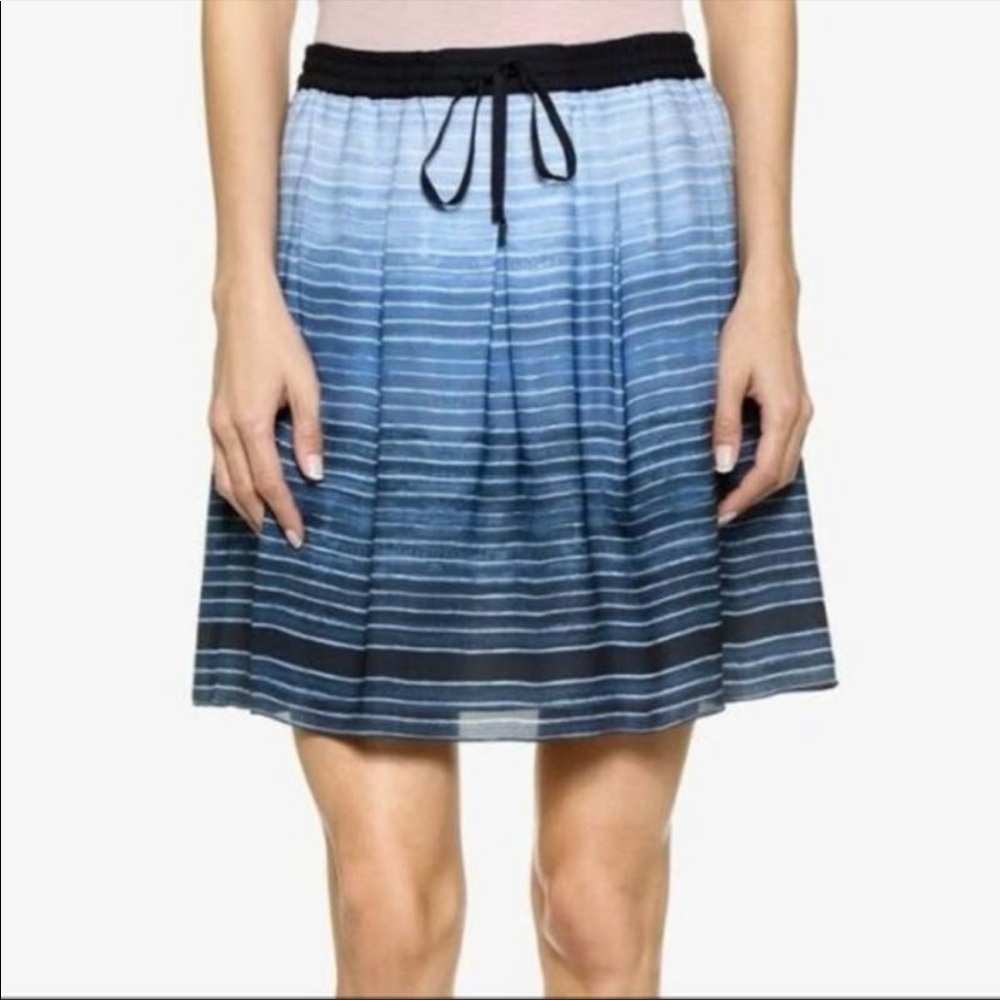 Vince Blue Silk Skirt